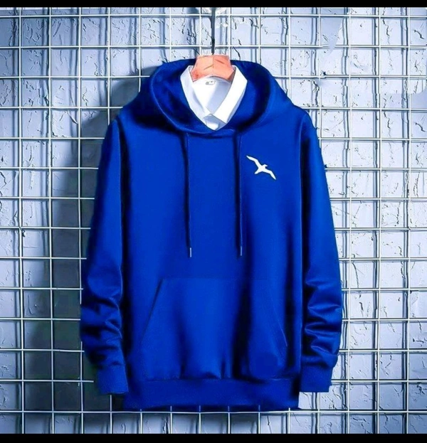 Solid Hoodie - Blue, XL