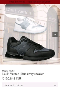 LOUIS VUITTON RUN AWAY SNEAKER - 43