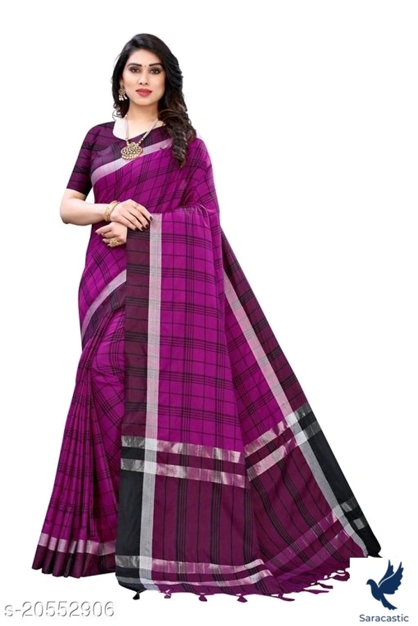 Adinath Cotton Blend Saree For Woman - Free size