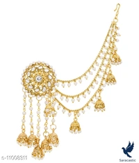 Super Hit Peari Studded Jhumkas (Saracastic Trusted) - Free size