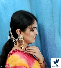 Super Hit Peari Studded Jhumkas (Saracastic Trusted) - Free size
