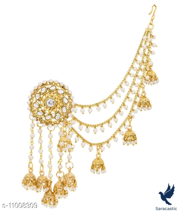 Super Hit Peari Studded Jhumkas (Saracastic Trusted) - Free size