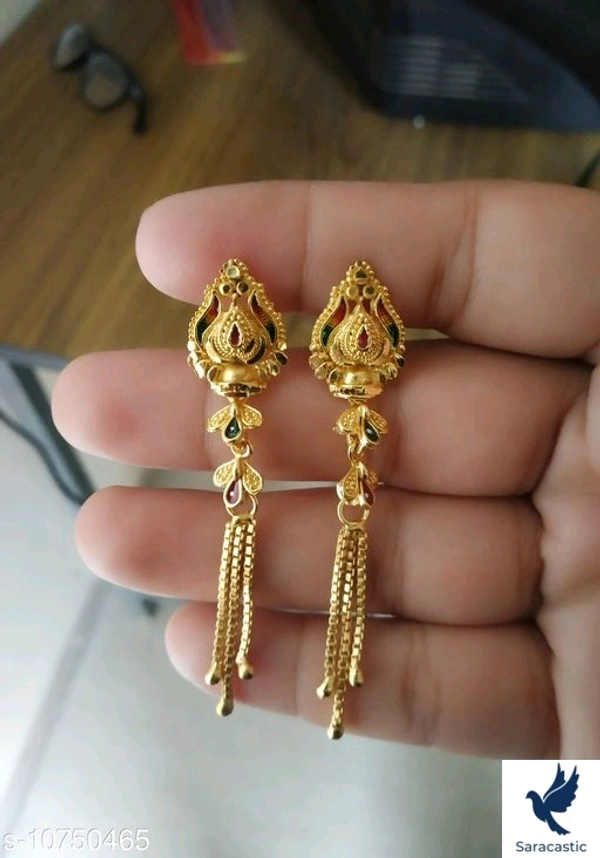 Trendy Gold Plated Earings (Trusted By Saracstic) - Free size