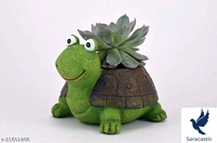 Unique Attractive Pots Planters - Green And Brown