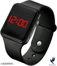 Attractive Men Watches (Trusted By Saracstic)  - Black, Free size