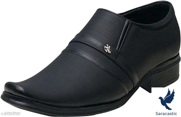 DEEKADA Men's Black Synthetic Lether Formal Shoes (Trusted By Customers) - 10