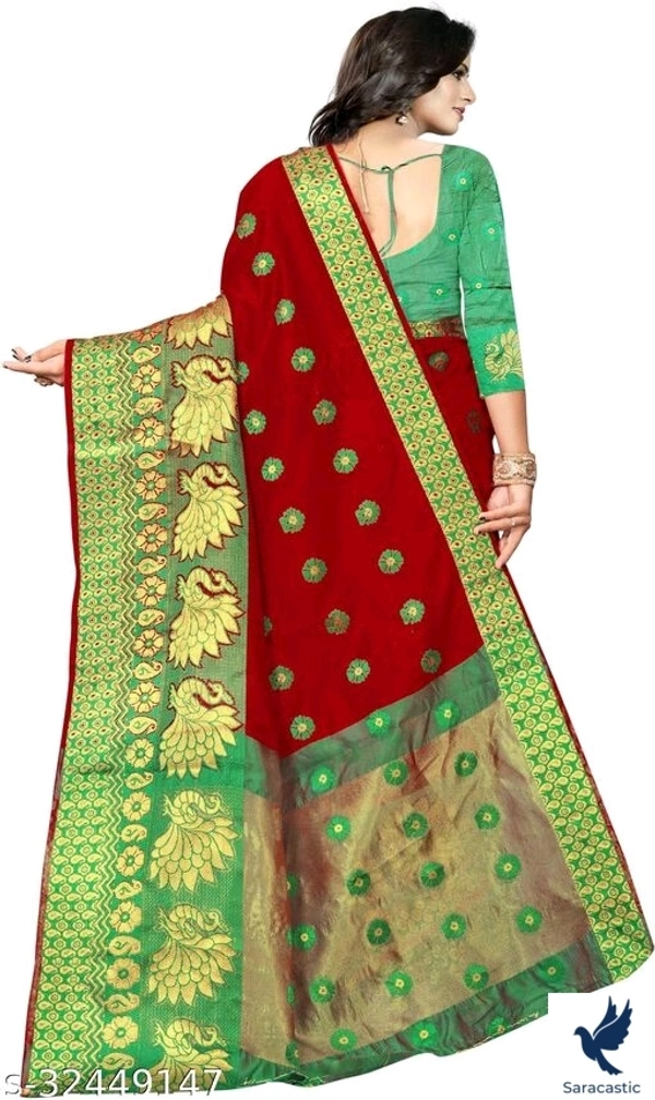 Laxmipati Mor Pecock Fashionable Saree (Trusted) - Free size