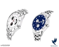 Gorgeous Men's Analogue Watches(Trusted By Customers) - White Black Multi Combo, Free size