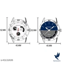 Gorgeous Men's Analogue Watches(Trusted By Customers) - White Black Multi Combo, Free size
