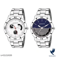 Gorgeous Men's Analogue Watches(Trusted By Customers) - White Black Multi Combo, Free size