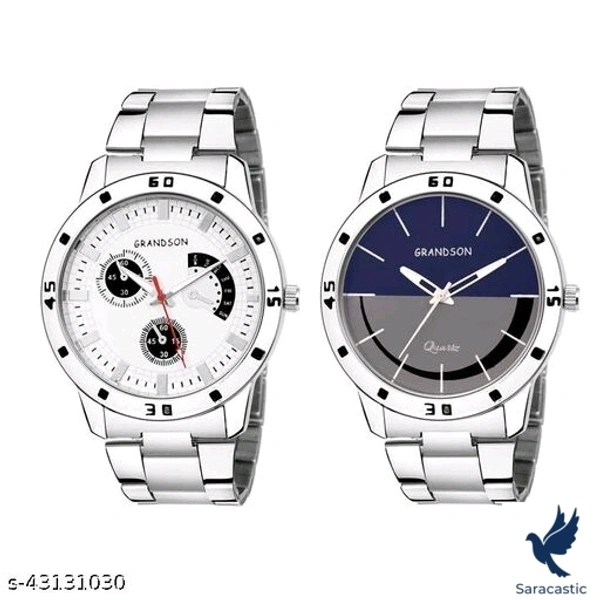 Gorgeous Men's Analogue Watches(Trusted By Customers) - White Black Multi Combo, Free size