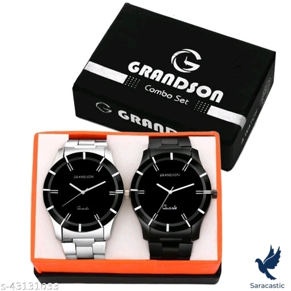 Gorgeous Fabulous Men's Watches (Trusted By Saracstic) - Black And Silver Black Combo, Free size