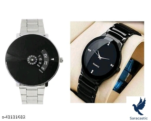 Voguish Men's Analog Watch Combo (Trusted By Saracstic) - Free size