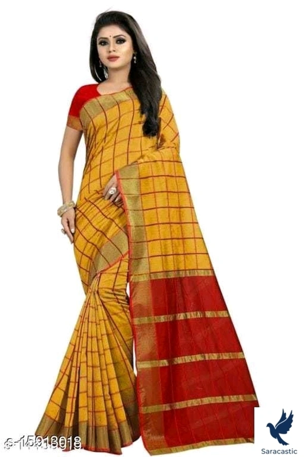 Laxmipati Cotton Saree - Free size, Yellow