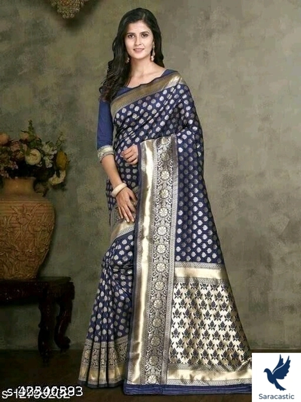 Abhisarika Fashnaiboul Silk Saree - Blue, Free size