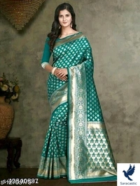 Abhisarika Fashnaiboul Silk Saree - Blue, Free size