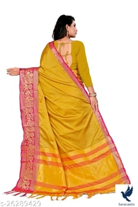Charvi Alluring Laxmipati Silk Saree  - Yellow, Free size