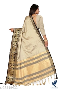 Charvi Alluring Laxmipati Silk Saree  - Cream