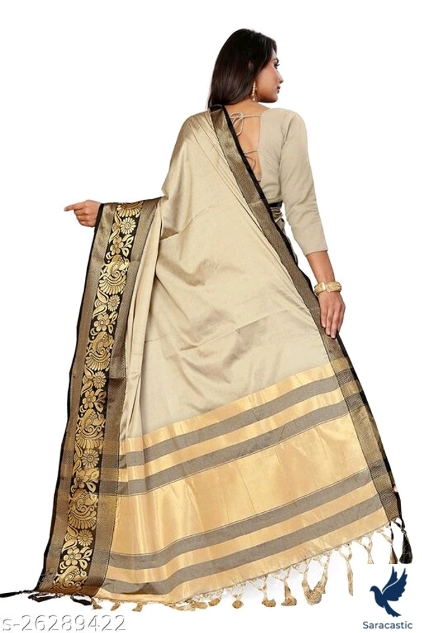 Charvi Alluring Laxmipati Silk Saree  - Cream