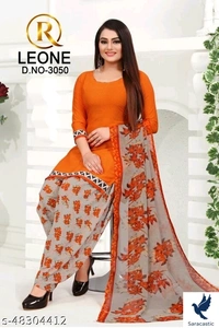 Leon Beautiful Kurti Botton With Duptta - Orange