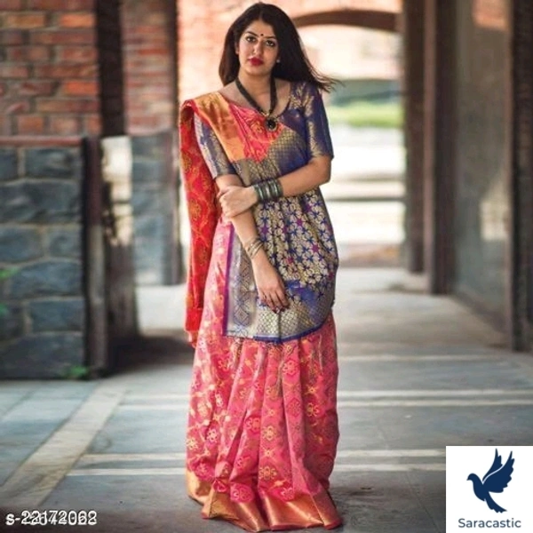 Vougish Banarashi Silk Saree(Trusted By Saracstic) - Free size