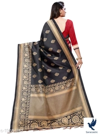 Art Silk Printed Saree With Blouse - Free size