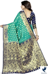 Kanjivaram Attractive Cotton Saree - Blue