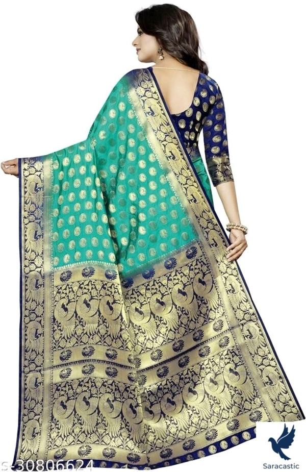 Kanjivaram Attractive Cotton Saree - Blue