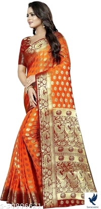 Kanjivaram Attractive Cotton Saree - Blue