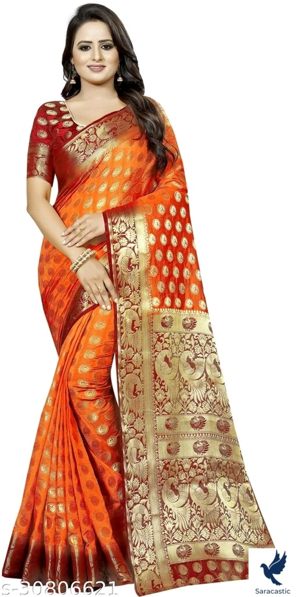 Kanjivaram Attractive Cotton Saree - Blue