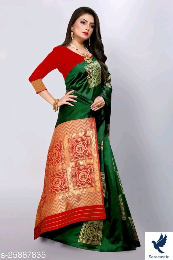 Chitraleka Kanjivaram Silk Saree (Trusted) - Blue, Free size