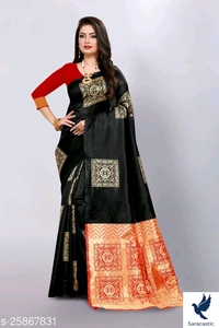 Chitraleka Kanjivaram Silk Saree (Trusted) - Black