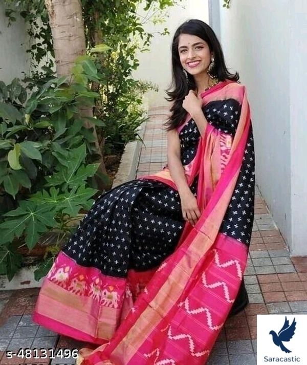 Srimati Pure Cotton Saree  - Blue