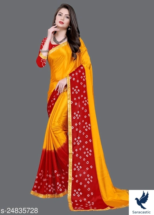 Laxmipati Poly Silk Saree  - Yellow, Free size