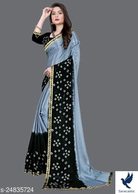Laxmipati Poly Silk Saree  - Yellow, Free size