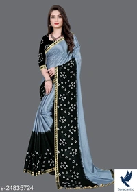 Laxmipati Poly Silk Saree  - Yellow, Free size