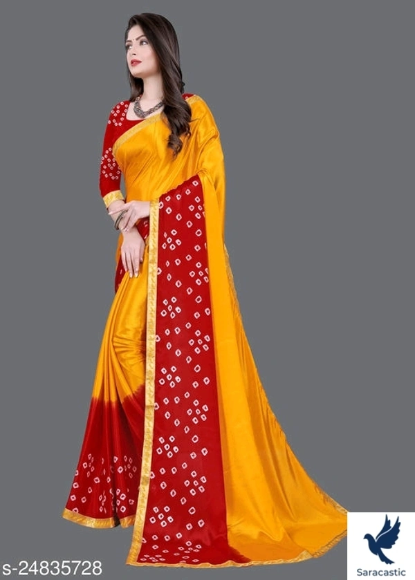 Laxmipati Poly Silk Saree  - Yellow, Free size
