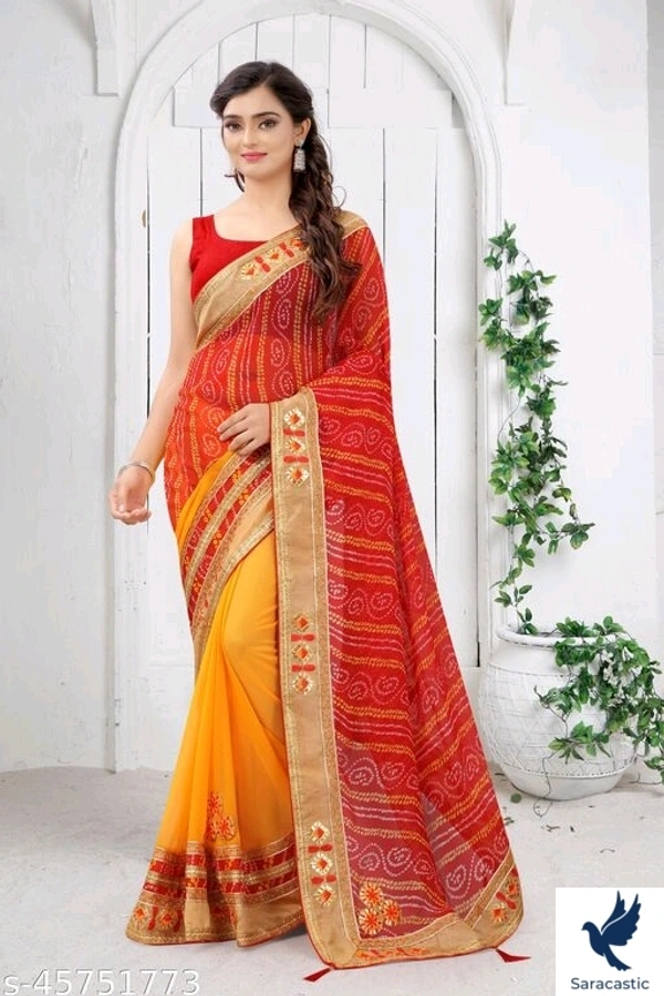 Trendy Laxmipati Georgette Saree - Free size