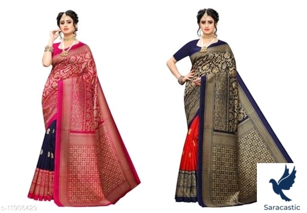 Laxmipati Attractive Art Silk Saree Combo Pack - Free size