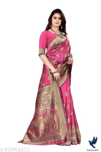 Attractive Banarashi Silk Saree (Trusted) - Blue