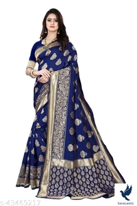 Attractive Banarashi Silk Saree (Trusted) - Blue