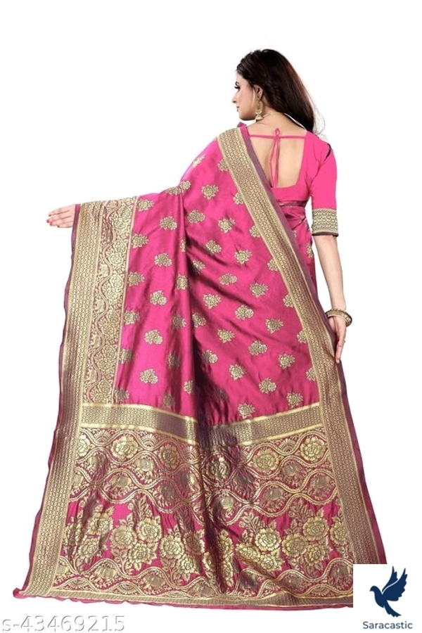Attractive Banarashi Silk Saree (Trusted) - Blue