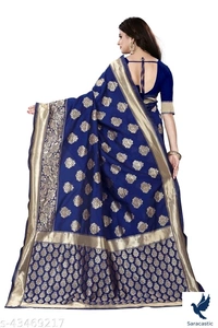Attractive Banarashi Silk Saree (Trusted) - Blue