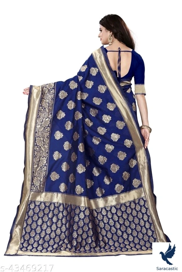 Attractive Banarashi Silk Saree (Trusted) - Blue