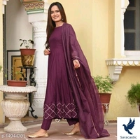 Go Srini Wine Colour Royal Kurti With Dupatta - Mairun, S