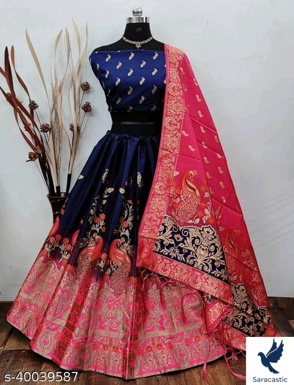 Banarasi Silk Lenhga For Women - Yellow