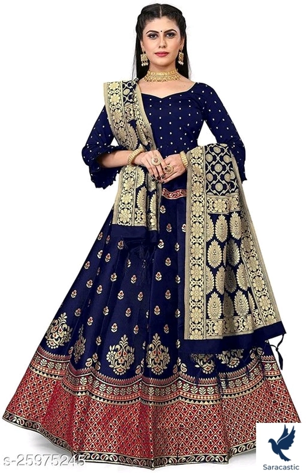 Jute Silk Lenhga - Free size