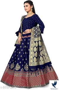 Jute Silk Lenhga - Free size