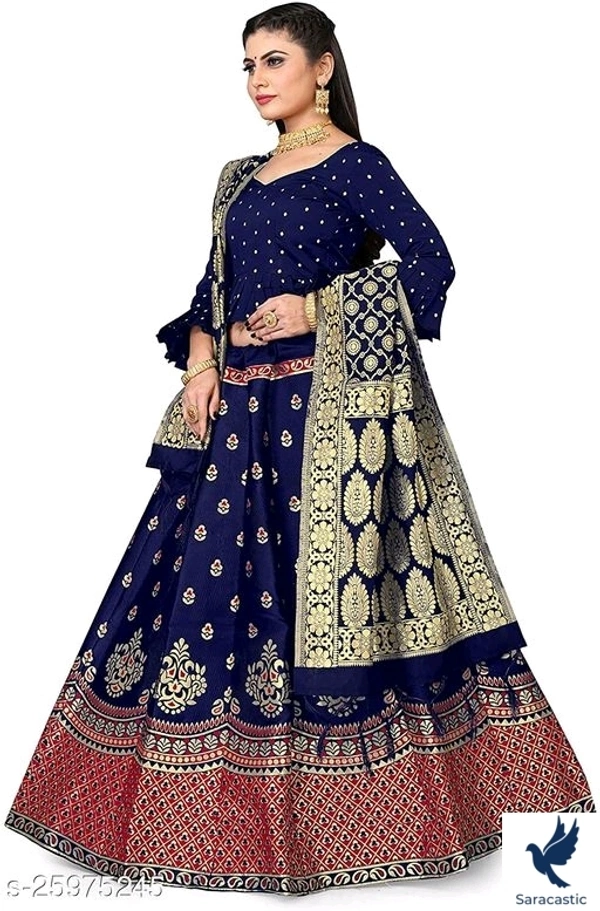 Jute Silk Lenhga - Free size