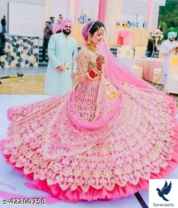 Lehnga Trendy Fabulous  - pink, Free size